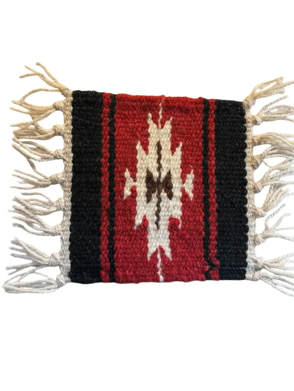 El Paso Saddle Blanket Co Woven Table Mat 90% Wool 9.5” X 6.5”